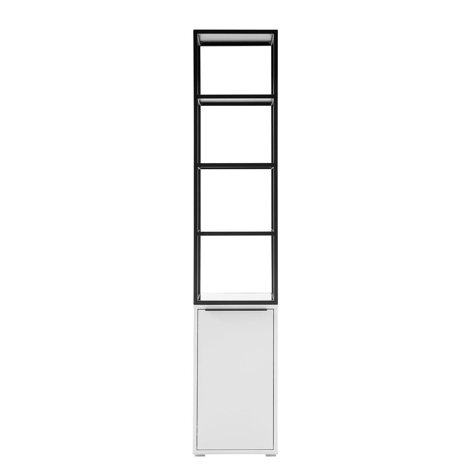 Fredriks Wohnwand White Hall IV (3-teilig) - Matt Weiß / Schwarz 7 Fredriks Wohnwand White Hall IV (3-teilig) - Matt Weiß / Schwarz – Bild 7