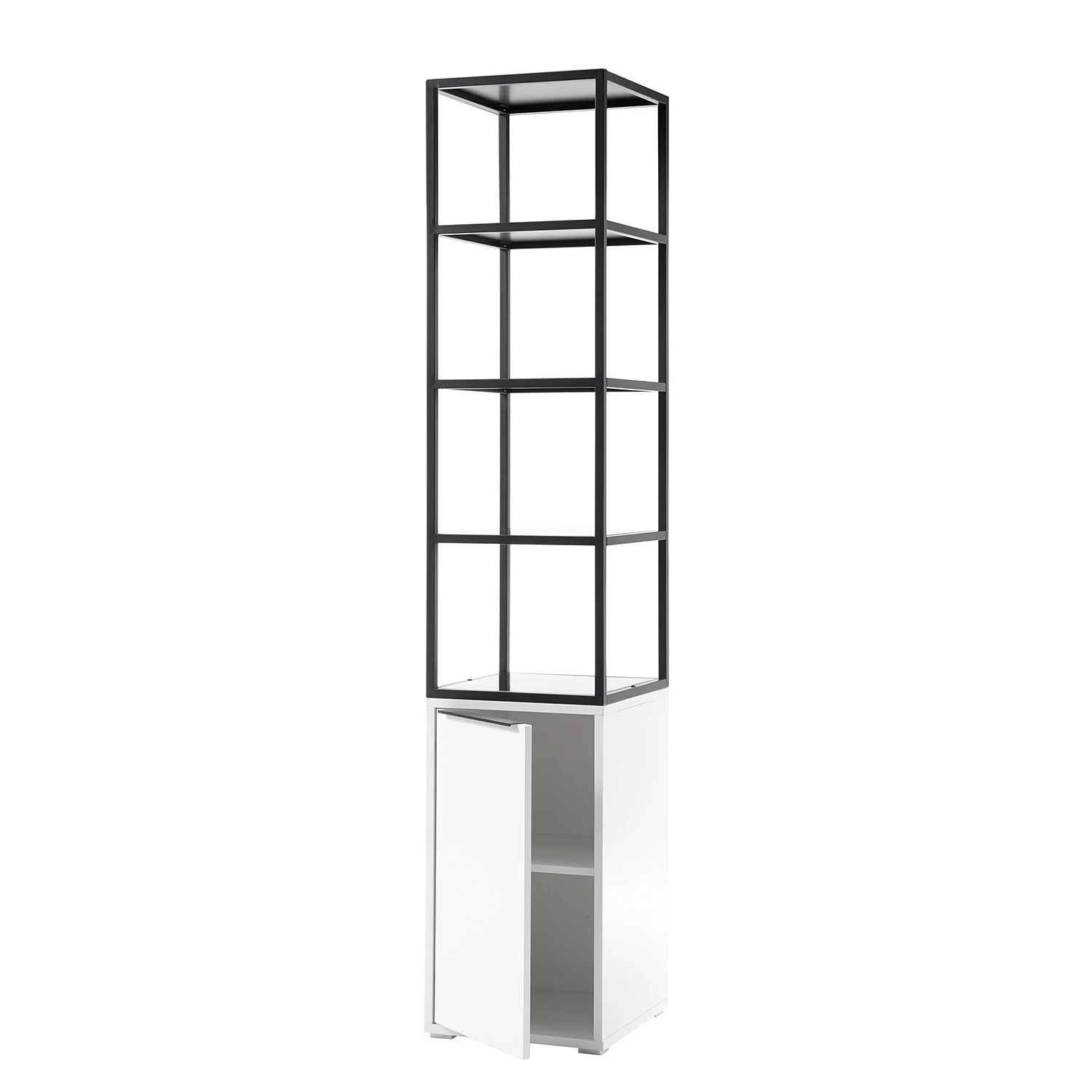 Fredriks Wohnwand White Hall IV (3-teilig) - Matt Weiß / Schwarz 8 Fredriks Wohnwand White Hall IV (3-teilig) - Matt Weiß / Schwarz – Bild 8