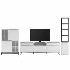 Fredriks Wohnwand White Hall IV (3-teilig) - Matt Weiß / Schwarz 14 Fredriks Wohnwand White Hall IV (3-teilig) - Matt Weiß / Schwarz -WOHNZIMMERMÖBEL Verkäufe 1000222880 210929 094929000034 DETAILS P000000001000222880