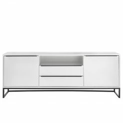 Fredriks Wohnkombination White Hall (2-teilig) - Matt Weiß / Schwarz -WOHNZIMMERMÖBEL Verkäufe 1000222881 210216 14110600040 DETAILS P000000001000222881