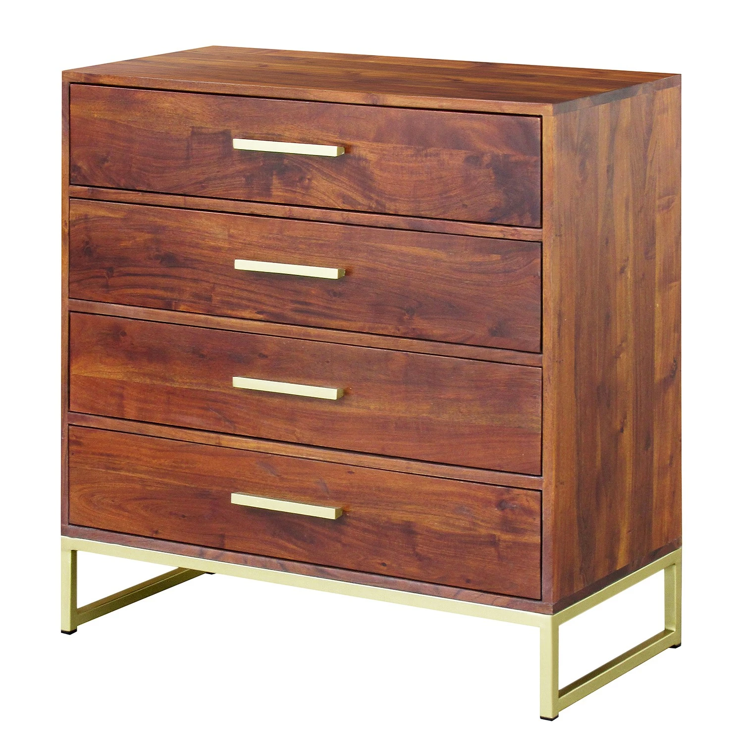 Ars manufacti Kommode Loga - Akazie massiv - Akazie Braun / Gold 1 Ars manufacti Kommode Loga - Akazie massiv - Akazie Braun / Gold