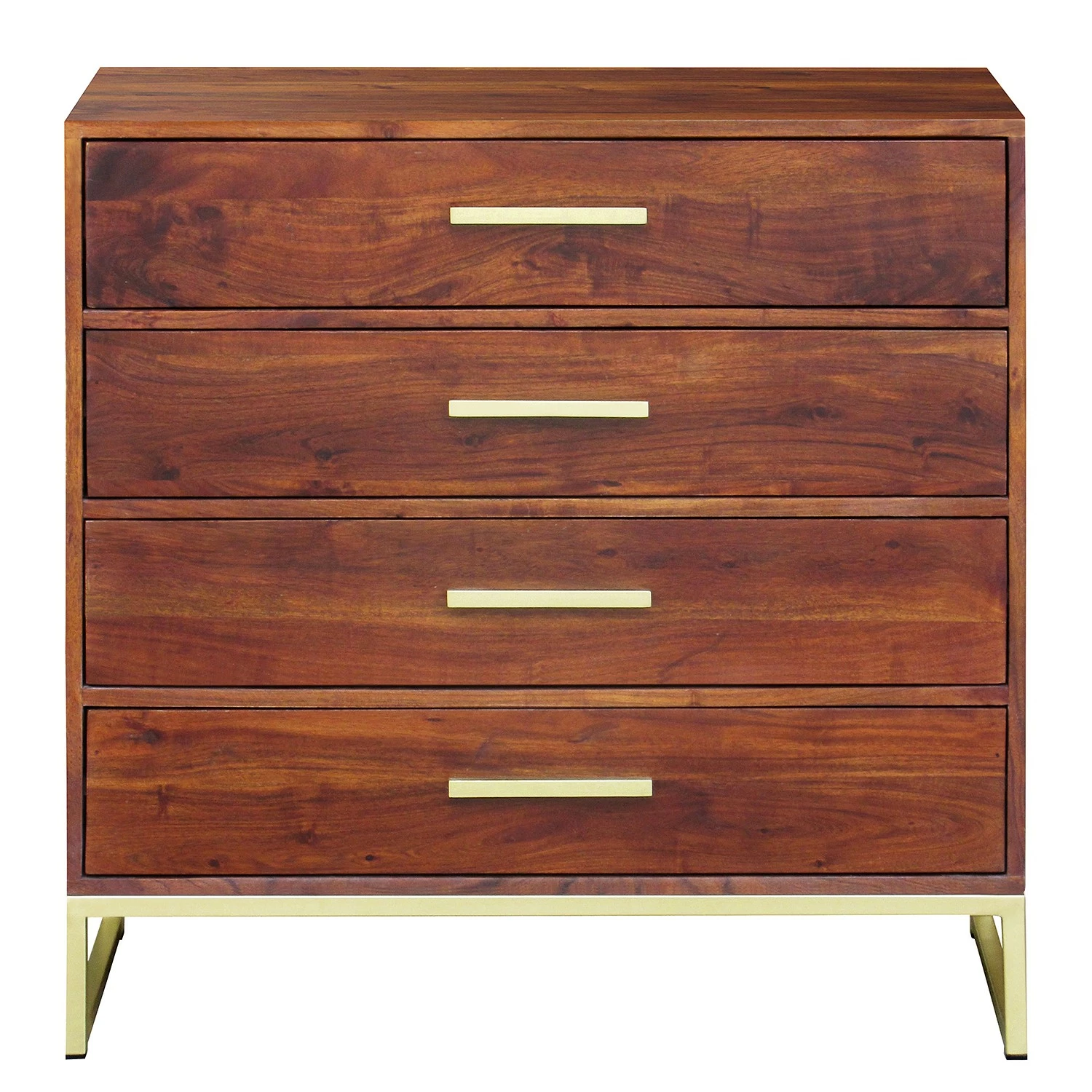 Ars manufacti Kommode Loga - Akazie massiv - Akazie Braun / Gold 2 Ars manufacti Kommode Loga - Akazie massiv - Akazie Braun / Gold – Bild 2
