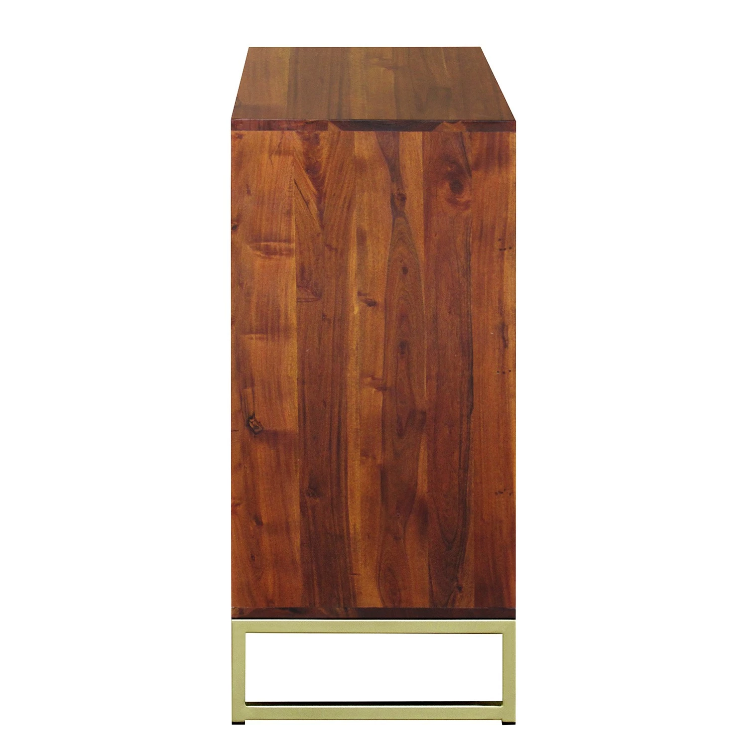 Ars manufacti Kommode Loga - Akazie massiv - Akazie Braun / Gold 3 Ars manufacti Kommode Loga - Akazie massiv - Akazie Braun / Gold – Bild 3