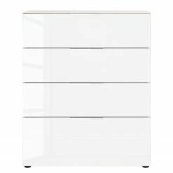 Germania Kommode Oakland I - Glas - Weiß / Eiche Navarra Dekor -WOHNZIMMERMÖBEL Verkäufe 1000223278 200826 06232900013 DETAILS P000000001000223278