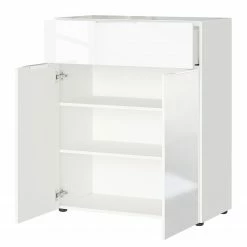 Germania Kommode Oakland II - Glas - Weiß -WOHNZIMMERMÖBEL Verkäufe 1000223282 200826 06240200045 DETAILS P000000001000223282