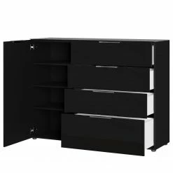 Germania Sideboard Oakland I - Glas - Schwarz -WOHNZIMMERMÖBEL Verkäufe 1000223285 200826 06242000069 DETAILS P000000001000223285