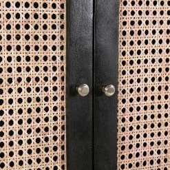 Red Living Schrank Mokena - Wiener Geflecht / Mango massiv - Natur / Mango Schwarz -WOHNZIMMERMÖBEL Verkäufe 1000223461 200826 12345400006 DETAILS P000000001000223461