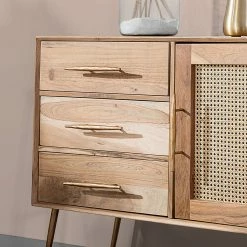 Ars manufacti Kommode Bowdon - Wiener Geflecht / Akazie massiv - Akazie / Gold -WOHNZIMMERMÖBEL Verkäufe 1000223480 201002 06244100025 DETAILS P000000001000223480