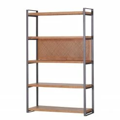 Ars manufacti Regal Leyma I - Rattan / Akazie massiv - Akazie / Anthrazit