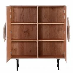 Red Living Kommode Loveland - Echtholzfurnier / Metall - Eiche Hell / Schwarz -WOHNZIMMERMÖBEL Verkäufe 1000223493 200826 12360500071 DETAILS P000000001000223493