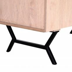 Red Living Kommode Loveland - Echtholzfurnier / Metall - Eiche Hell / Schwarz -WOHNZIMMERMÖBEL Verkäufe 1000223493 200826 12360600072 DETAILS P000000001000223493