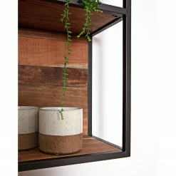 Ars manufacti Wandregal Fyfield - Akazie massiv / Metall - Akazie / Grau -WOHNZIMMERMÖBEL Verkäufe 1000223497 200826 12362000094 DETAILS P000000001000223497