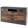 Red Living Sideboard Buzan - Altholz Dekor / Anthrazit