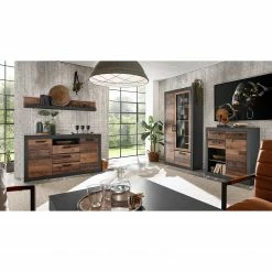 Red Living Sideboard Buzan - Altholz Dekor / Anthrazit -WOHNZIMMERMÖBEL Verkäufe 1000223919 200828 15453400093 MOOD DETAILS P000000001000223919 mood