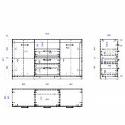 Red Living Sideboard Buzan - Altholz Dekor / Anthrazit -WOHNZIMMERMÖBEL Verkäufe 1000223919 210202 14163000006 SKETCH DETAILS P000000001000223919 sketch