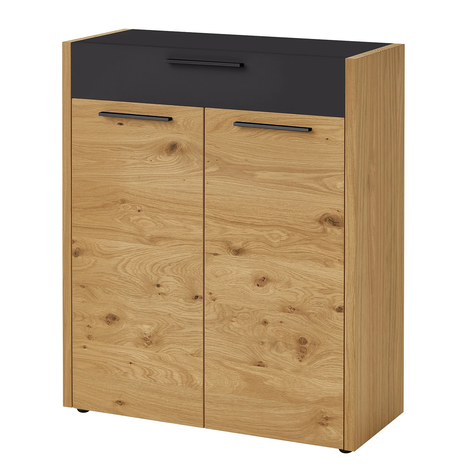 Voss Kommode Levio II - Echtholzfurnier - Eiche - Schwarz 1 Voss Kommode Levio II - Echtholzfurnier - Eiche - Schwarz