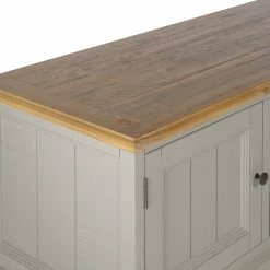 Maison Belfort TV-Lowboard Lavalle - Kiefer teilmassiv - Kiefer / Hellgrau -WOHNZIMMERMÖBEL Verkäufe 1000224141 210609 11211400005 DETAILS P000000001000224141