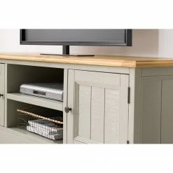 Maison Belfort TV-Lowboard Lavalle - Kiefer teilmassiv - Kiefer / Hellgrau -WOHNZIMMERMÖBEL Verkäufe 1000224141 210723 09290000004 DETAILS P000000001000224141