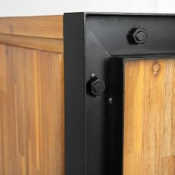 Ars manufacti Sideboard Urban Industry I - Akazie teilmassiv / Metall - Akazie / Schwarz -WOHNZIMMERMÖBEL Verkäufe 1000224201 210908 15541900007 DETAILS P000000001000224201