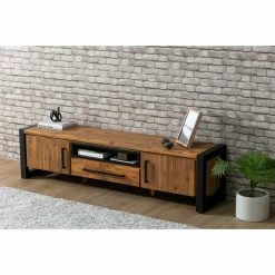 Ars manufacti TV-Lowboard Urban Industry II - Akazie teilmassiv / Metall - Akazie / Schwarz -WOHNZIMMERMÖBEL Verkäufe 1000224206 210714 07372100010 MOOD DETAILS P000000001000224206 mood