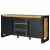 Ars manufacti Sideboard Urban Industry IV - Akazie teilmassiv / Metall - Akazie / Schwarz