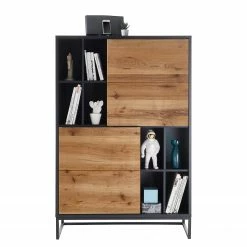 Red Living Wohnwand Barview II (3-teilig) - Echtholzfurnier - Eiche / Anthrazit -WOHNZIMMERMÖBEL Verkäufe 1000224225 210215 11270000019 DETAILS P000000001000224225