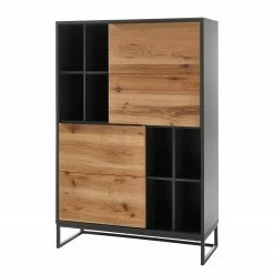 Red Living Wohnwand Barview II (3-teilig) - Echtholzfurnier - Eiche / Anthrazit -WOHNZIMMERMÖBEL Verkäufe 1000224225 210215 11270200020 DETAILS P000000001000224225