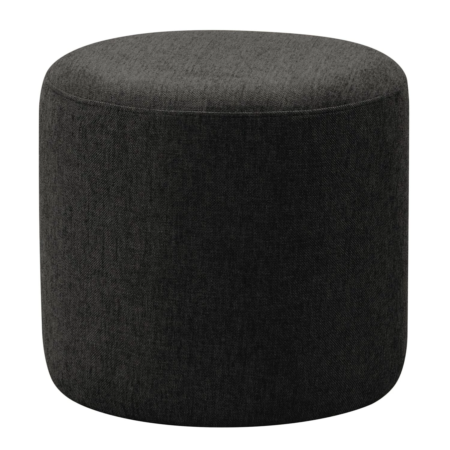 Polsterhocker Moulton - Strukturstoff Talta: Schwarz - 45 x 46 cm 1 Polsterhocker Moulton - Strukturstoff Talta: Schwarz - 45 x 46 cm