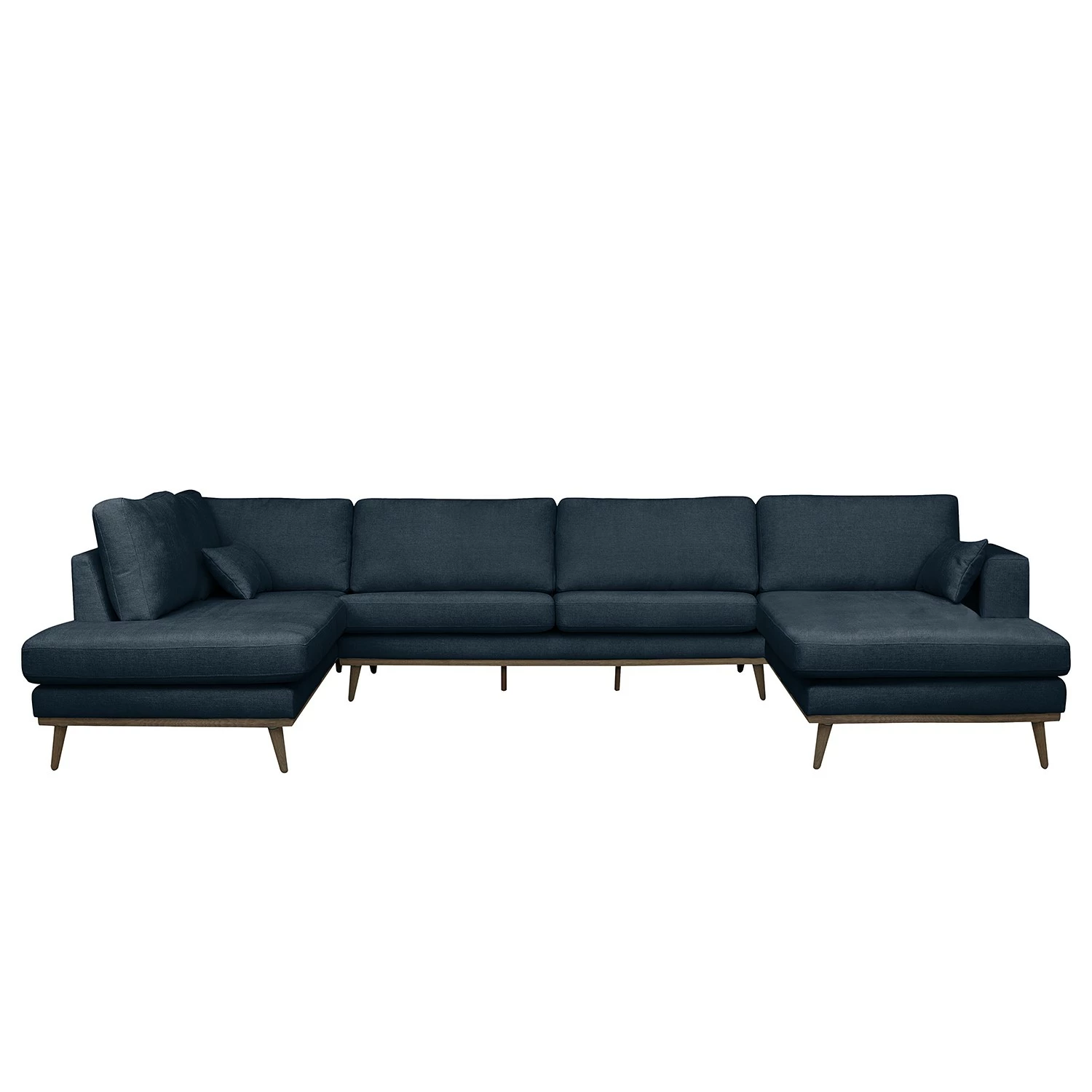 Mørteens Wohnlandschaft Billund - Strukturstoff - Dunkelblau - Longchair davorstehend rechts / Ottomane links 1 Mørteens Wohnlandschaft Billund - Strukturstoff - Dunkelblau - Longchair davorstehend rechts / Ottomane links