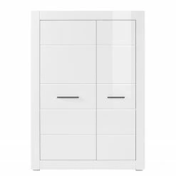 Loftscape Highboard Bricktown III - Hochglanz Weiß / Matt Weiß -WOHNZIMMERMÖBEL Verkäufe 1000224380 200904 12201100013 DETAILS P000000001000224380