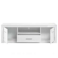 Loftscape TV-Lowboard Bricktown II - Hochglanz Weiß / Matt Weiß -WOHNZIMMERMÖBEL Verkäufe 1000224381 200904 12201900017 DETAILS P000000001000224381