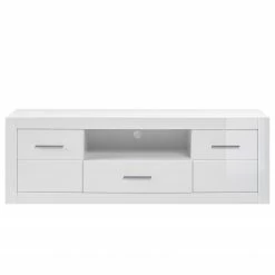 Loftscape TV-Lowboard Bricktown II - Hochglanz Weiß / Matt Weiß -WOHNZIMMERMÖBEL Verkäufe 1000224381 200904 12202200018 DETAILS P000000001000224381