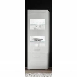 Loftscape Wohnwand Bricktown I (4-teilig) - Hochglanz Weiß / Matt Weiß -WOHNZIMMERMÖBEL Verkäufe 1000224390 200904 12215200063 MOOD DETAILS P000000001000224390 mood