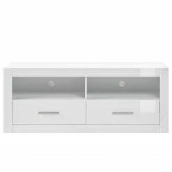 Loftscape Wohnwand Bricktown I (4-teilig) - Hochglanz Weiß / Matt Weiß -WOHNZIMMERMÖBEL Verkäufe 1000224390 200904 12220200069 DETAILS P000000001000224390