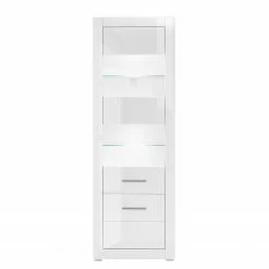 Loftscape Wohnwand Bricktown I (4-teilig) - Hochglanz Weiß / Matt Weiß -WOHNZIMMERMÖBEL Verkäufe 1000224390 200904 12221300075 DETAILS P000000001000224390