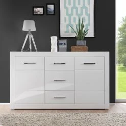 Loftscape Sideboard Bricktown II - Hochglanz Weiß / Matt Weiß -WOHNZIMMERMÖBEL Verkäufe 1000224403 200904 12223700087 MOOD DETAILS P000000001000224403 mood