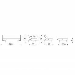 Innovation Möbel Schlafsofa Unfurl II - Webstoff - Stoff Flashtex: Light Grey -WOHNZIMMERMÖBEL Verkäufe 1000224427 200928 18504900058 SKETCH DETAILS P000000001000224427 sketch