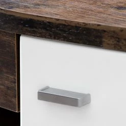 Fredriks TV-Lowboard Karlsburg - Hochglanz Weiß / Altholz Dekor -WOHNZIMMERMÖBEL Verkäufe 1000224460 210811 15301000041 DETAILS P000000001000224460