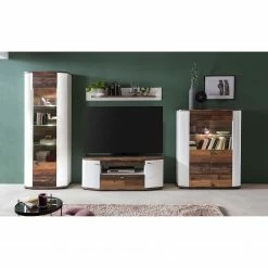 Fredriks Wandboard Karlsburg - Hochglanz Weiß / Altholz Dekor -WOHNZIMMERMÖBEL Verkäufe 1000224468 200902 06402000025 MOOD DETAILS P000000001000224468 mood