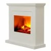 Loftscape Elektrokamin Toronto - Brilliantweiß - Einsatz Schwarz