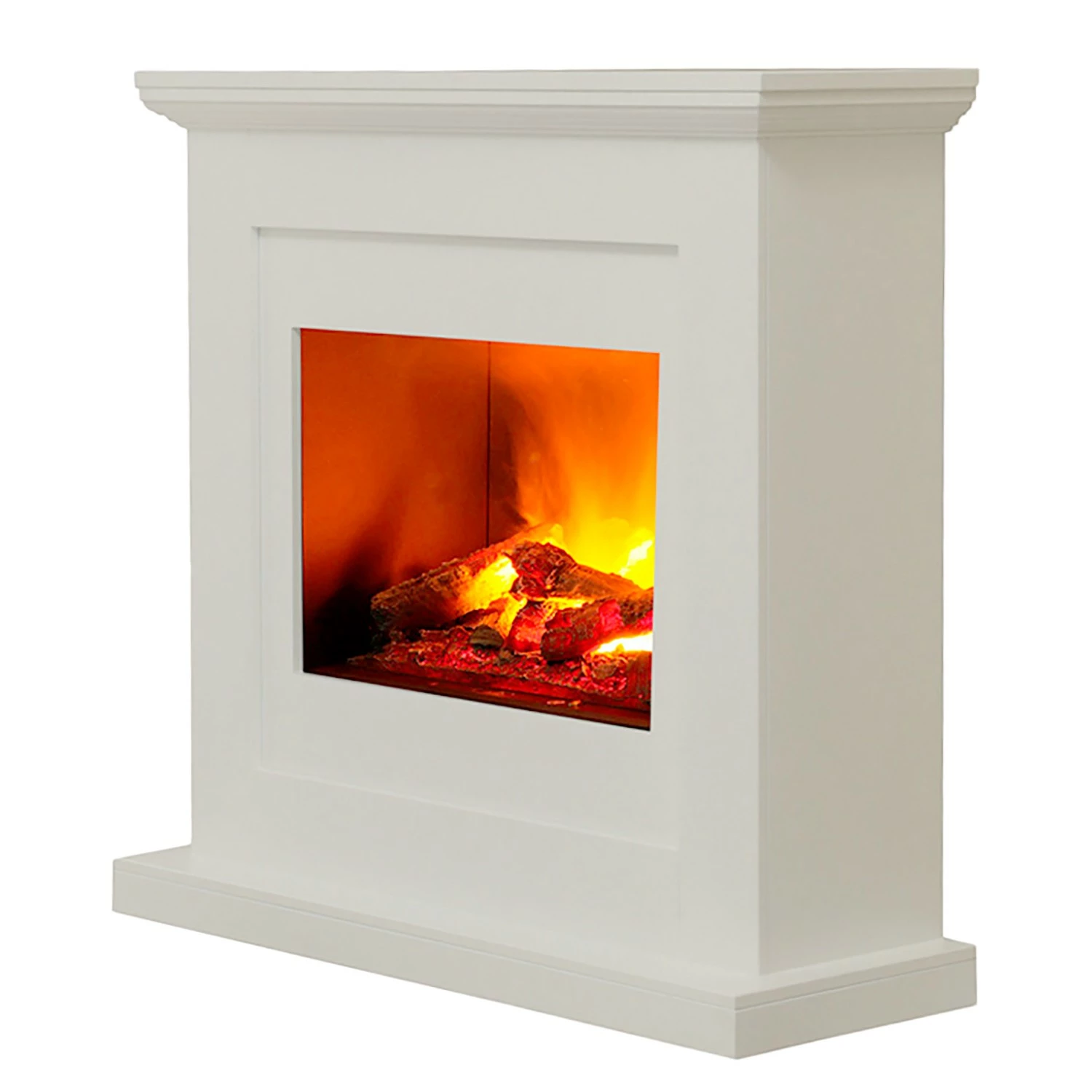 Loftscape Elektrokamin Toronto - Brilliantweiß - Einsatz Schwarz 1 Loftscape Elektrokamin Toronto - Brilliantweiß - Einsatz Schwarz