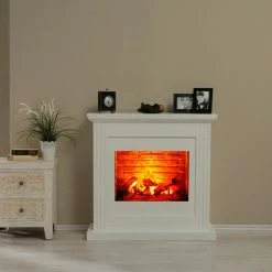 Loftscape Elektrokamin Ontario - Brilliantweiß - Einsatz Stein Dekor -WOHNZIMMERMÖBEL Verkäufe 1000224504 200922 15391800073 MOOD DETAILS P000000001000224504 mood