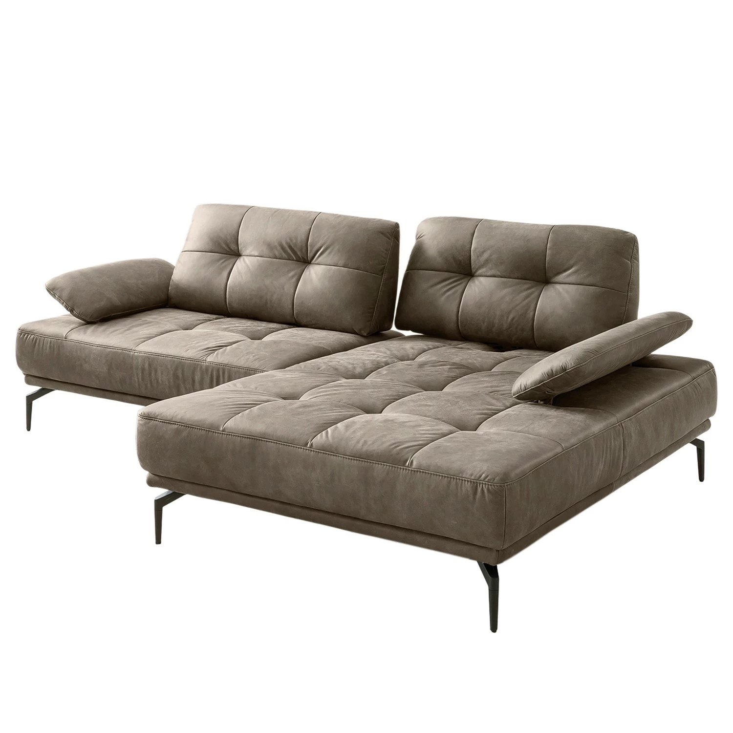 Fredriks Ecksofa Linville - Microfaser Torne: Havanna - Breite: 258 cm - Longchair davorstehend rechts - Ohne Kopfstütze 5 Fredriks Ecksofa Linville - Microfaser Torne: Havanna - Breite: 258 cm - Longchair davorstehend rechts - Ohne Kopfstütze – Bild 5