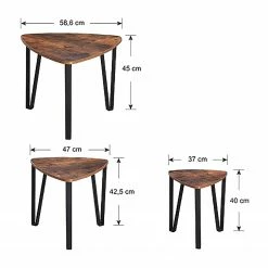 Red Living Beistelltisch Raphine (3er-Set) - Braun / Schwarz -WOHNZIMMERMÖBEL Verkäufe 1000225809 200914 06114100012 SKETCH DETAILS P000000001000225809 sketch