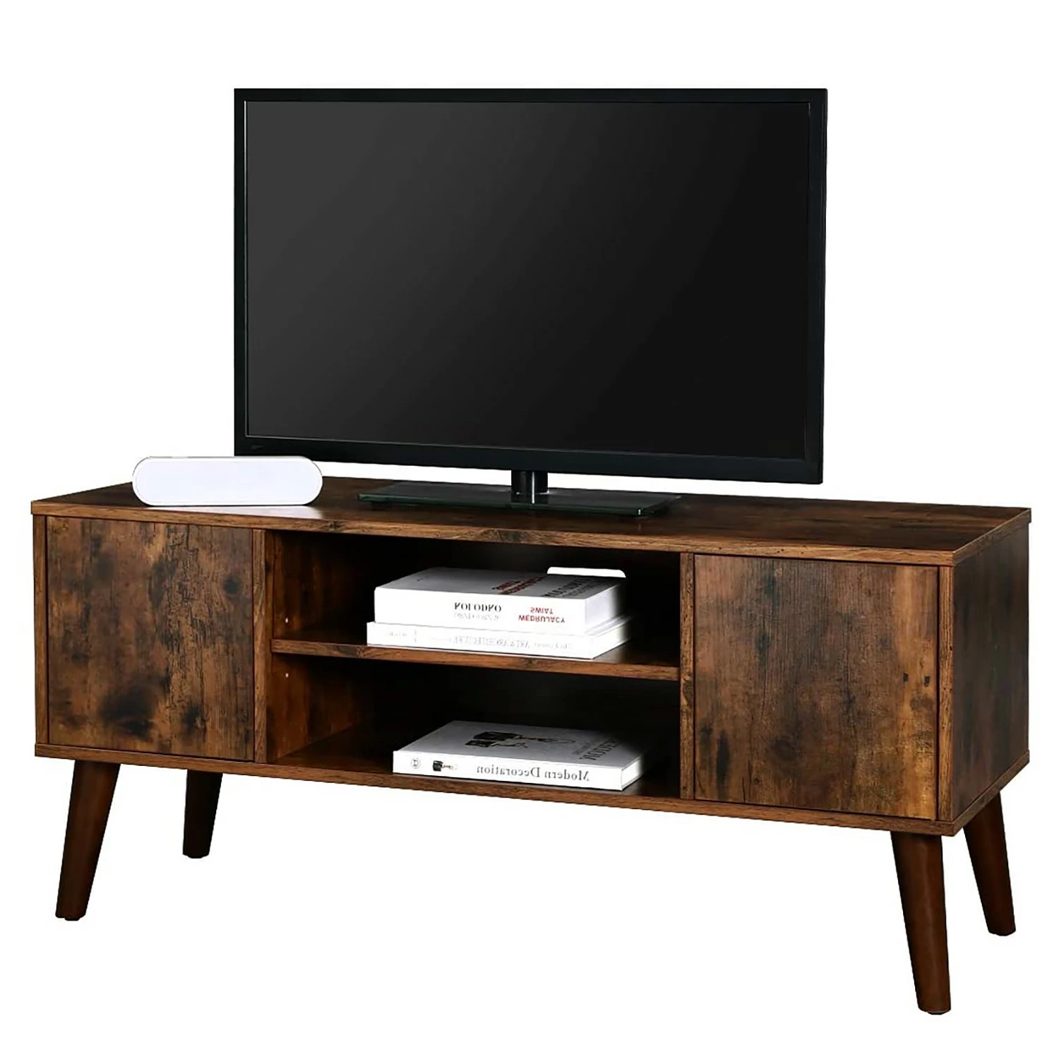 Red Living TV-Lowboard Hickling I - Braun / Gummibaum 1 Red Living TV-Lowboard Hickling I - Braun / Gummibaum