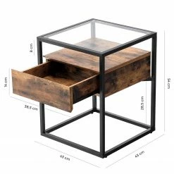 Red Living Beistelltisch Cottage Hill I - Glas / Metall - Braun / Schwarz 11 Red Living Beistelltisch Cottage Hill I - Glas / Metall - Braun / Schwarz -WOHNZIMMERMÖBEL Verkäufe 1000225826 200914 06132800141 SKETCH DETAILS P000000001000225826 sketch