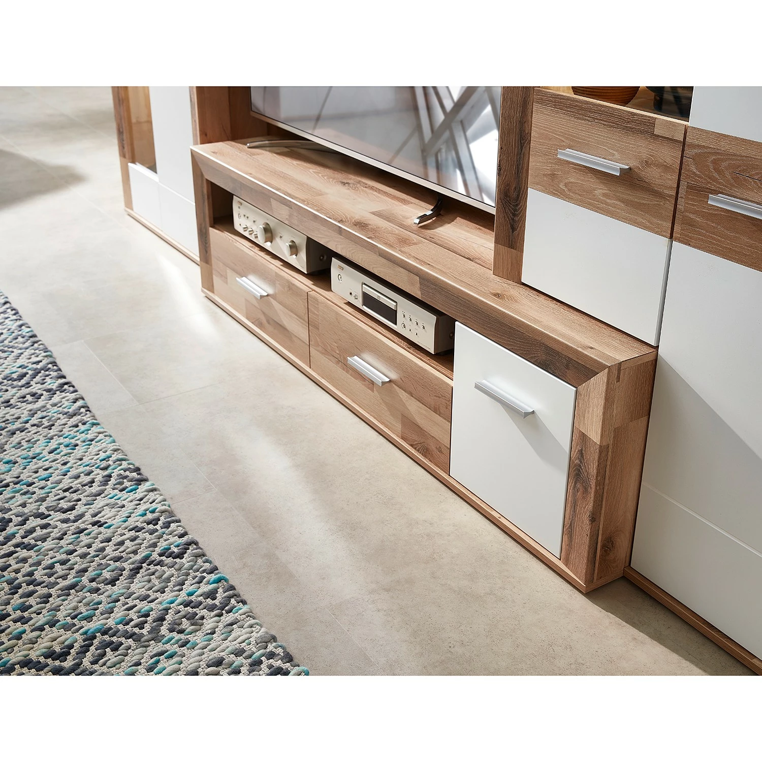 Loftscape Aufsatzvitrine Waverly - Inkl. Beleuchtung - Weiß / Eiche Dekor 5 Loftscape Aufsatzvitrine Waverly - Inkl. Beleuchtung - Weiß / Eiche Dekor – Bild 5