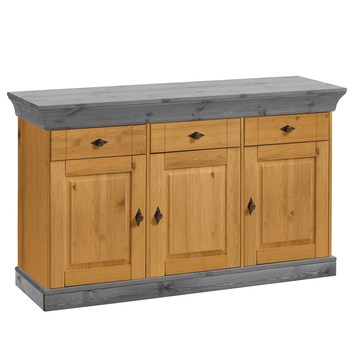 Maison Belfort Buffet Bergen I - Kiefer massiv - Kiefer Laugenfarbig / Kiefer Grau 7 Maison Belfort Buffet Bergen I - Kiefer massiv - Kiefer Laugenfarbig / Kiefer Grau – Bild 7