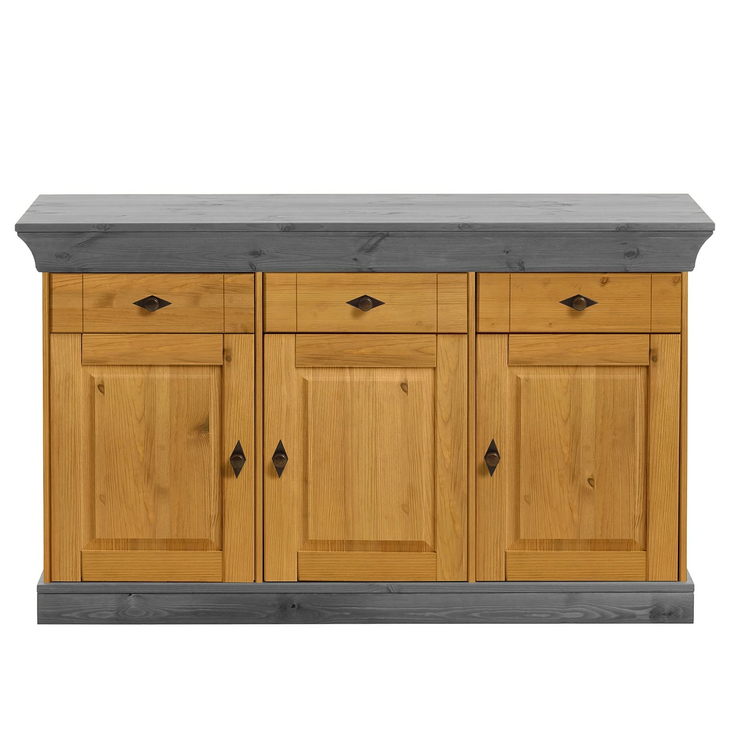 Maison Belfort Buffet Bergen I - Kiefer massiv - Kiefer Laugenfarbig / Kiefer Grau 8 Maison Belfort Buffet Bergen I - Kiefer massiv - Kiefer Laugenfarbig / Kiefer Grau – Bild 8