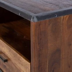 Ars manufacti TV-Lowboard Mackz I - Akazie massiv - Akazie Dunkel / Antik Schwarz -WOHNZIMMERMÖBEL Verkäufe 1000226069 220126 15550100045 DETAILS P000000001000226069